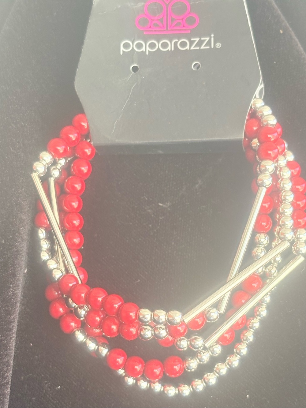 Paparazzi Red Beaded Multi-Strand Bracelet